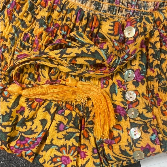 Cynthia Rowley Floral Yellow Maxi Skirt Size Xs - Picture 4 of 7